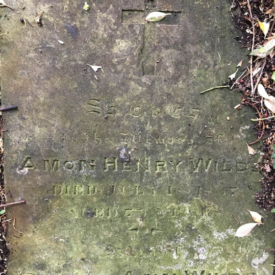 The gravestone of Amon Henry Wilds and his wife | David Fisher